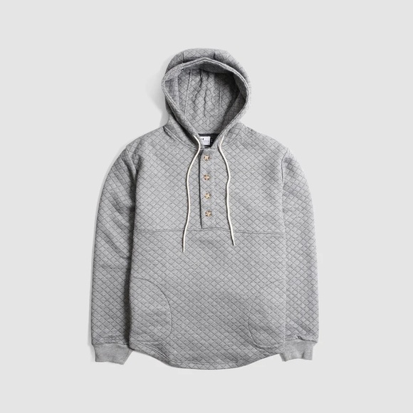 Muttonhead Other - Muttonhead Camping Hoodie - Heather Grey Quilt